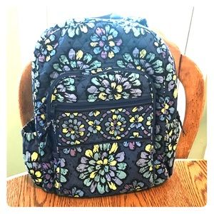 Vera Bradley Large Campus Backpack Indigo Pop